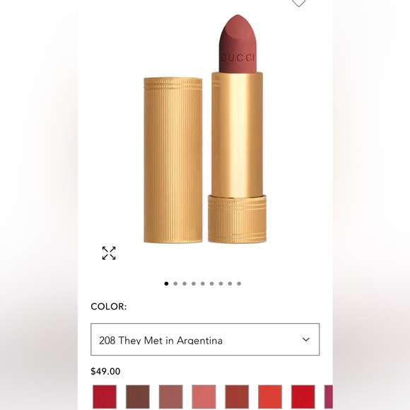 NEW IN BOX GIFTABLE GUCCI Rouge à Lèvres velvet Mat Matte Lipstick 208 - Picture 4 of 4